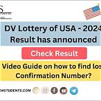 how to know dv lottery result